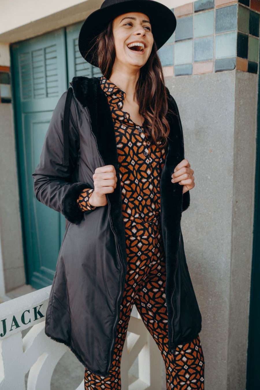 Manteau reversible à capuche photo