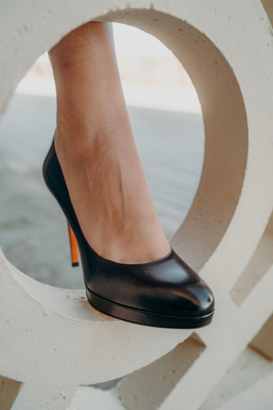 Escarpin en cuir photo