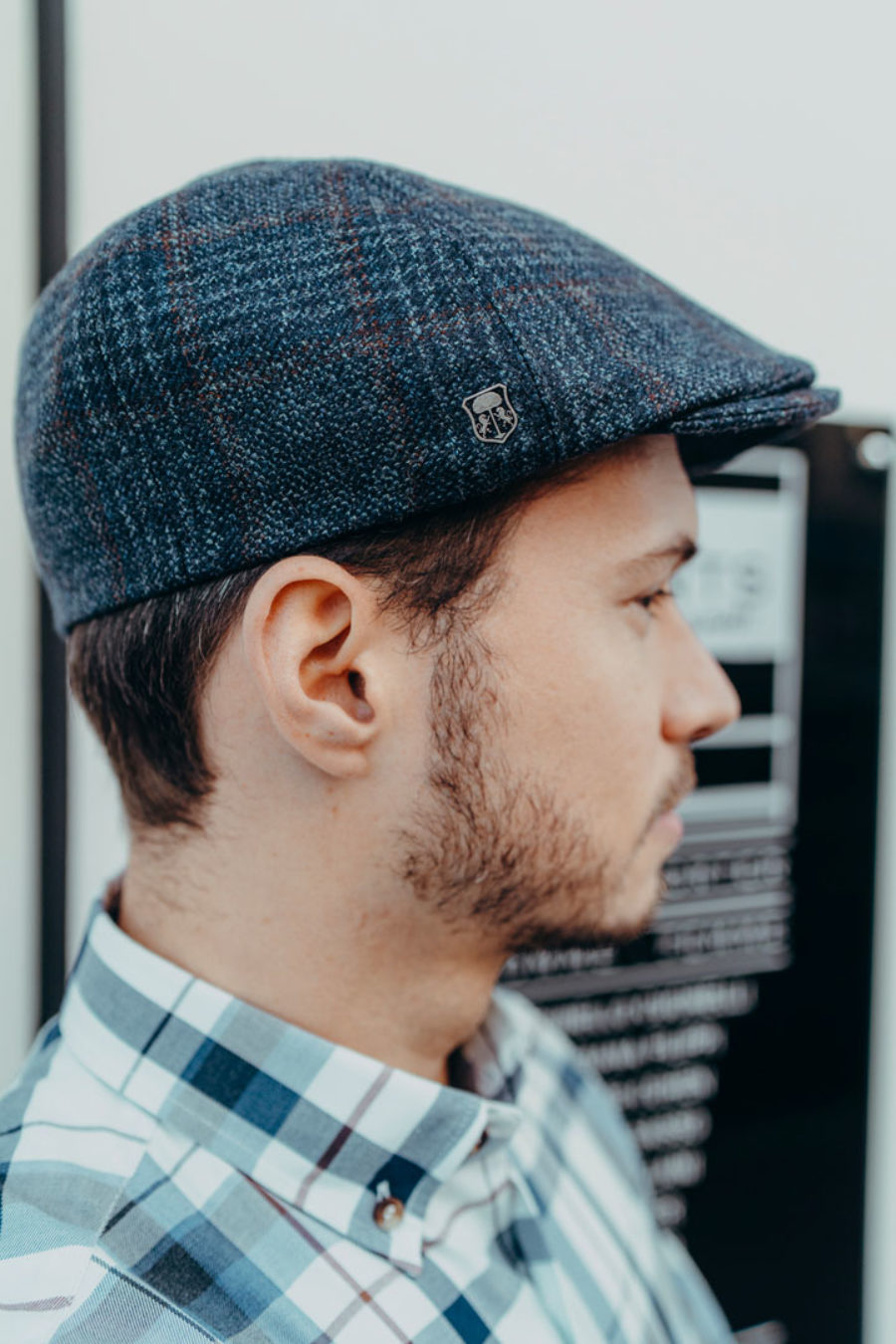 Casquette Gavroche à carreaux photo