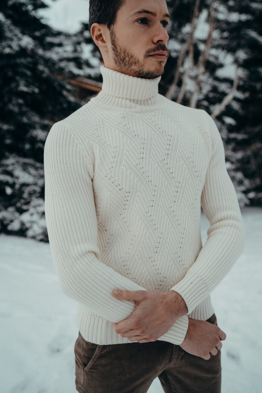 Pull col roulé photo