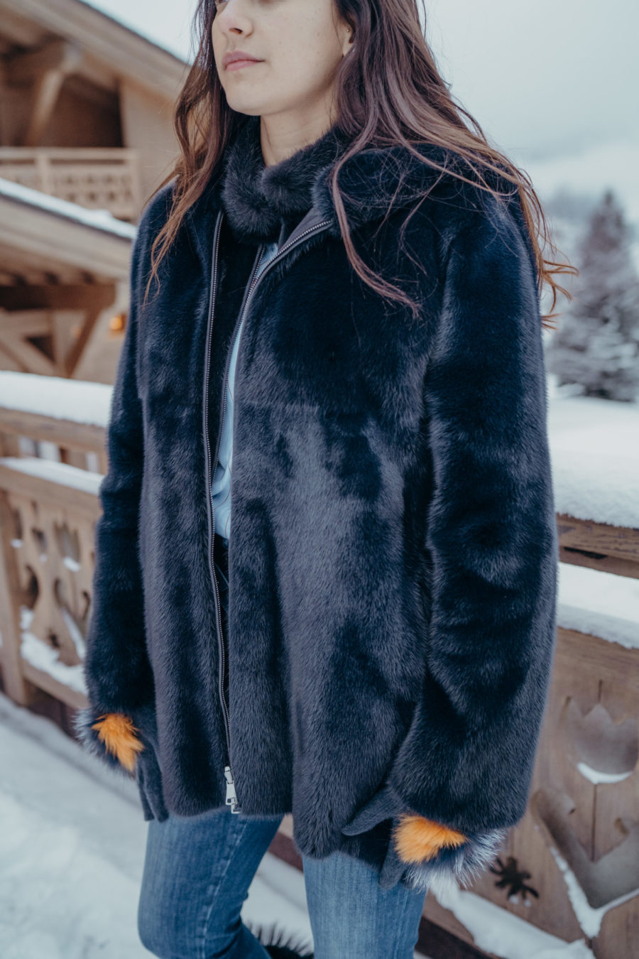 Manteau vison à capuche photo