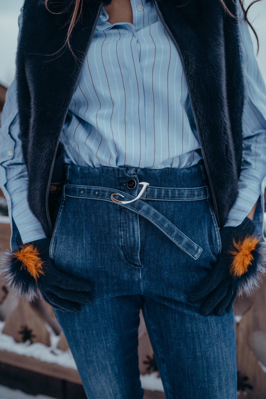 Gilet vison sans manches photo