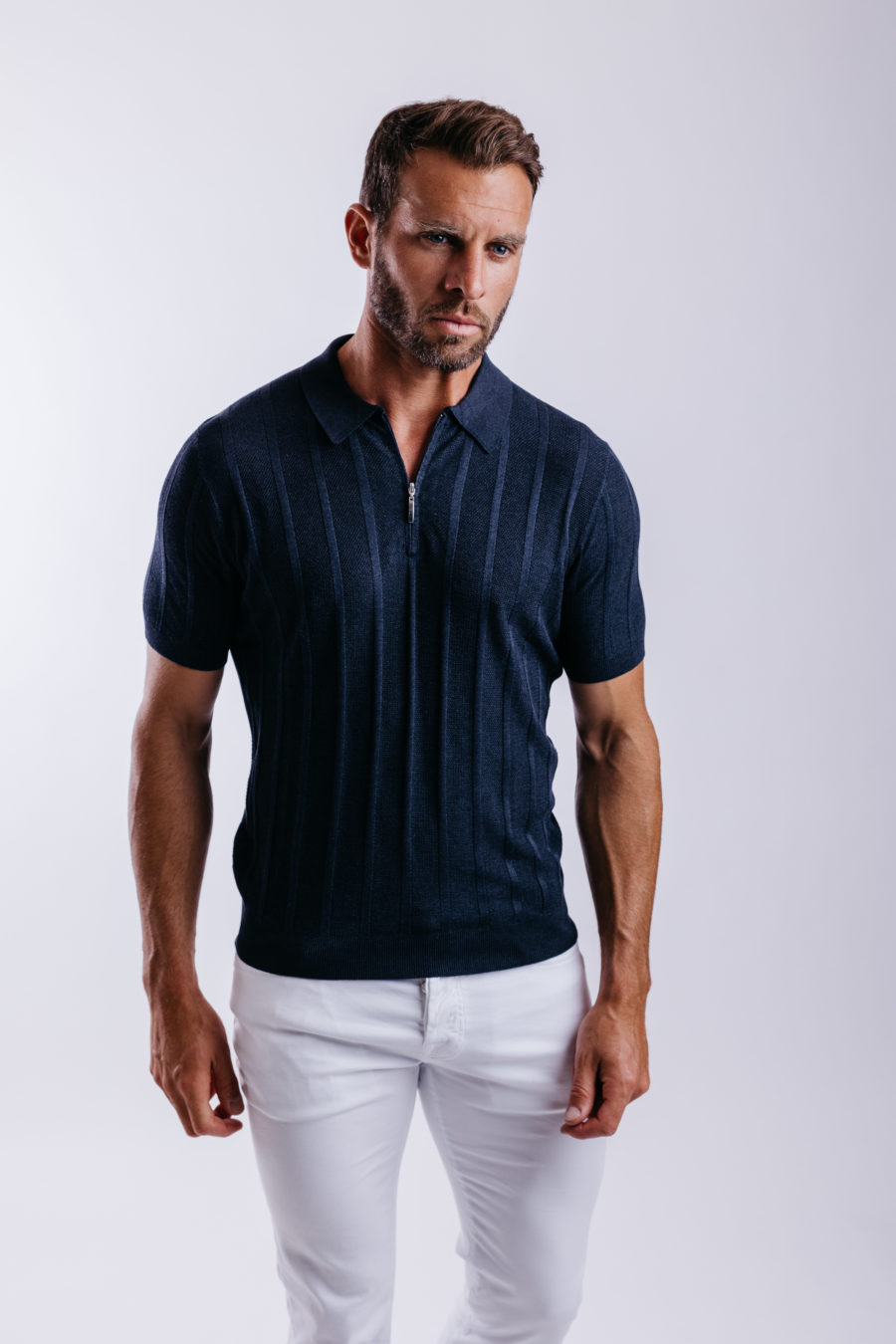 Polo avec zip au col photo