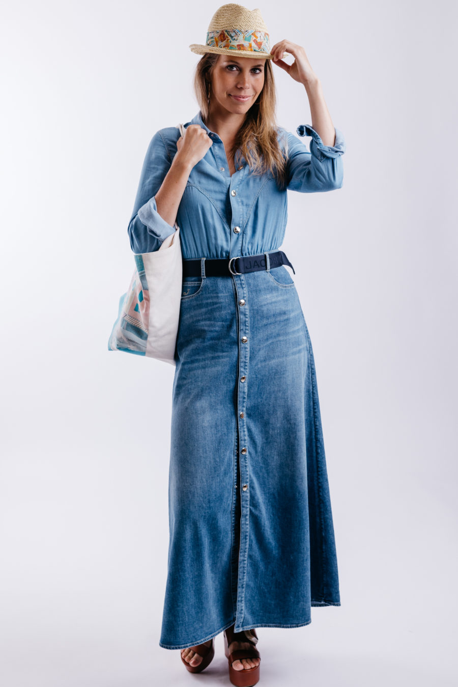 Robe longue bi-matière photo