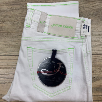 JACOB COHEN SLIM COUTURES VERTES FLUO