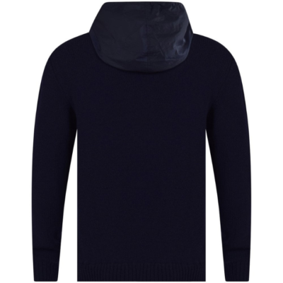 Pull capuche bleu marine dos